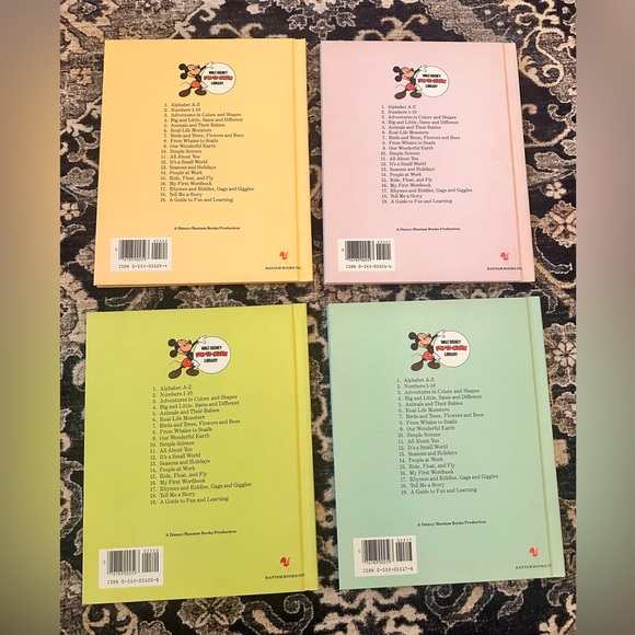 Walt Disney Fun-To-Learn Hardcover Set Vol 13–16 Vintage 1983 Good condition - Picture 2 of 2